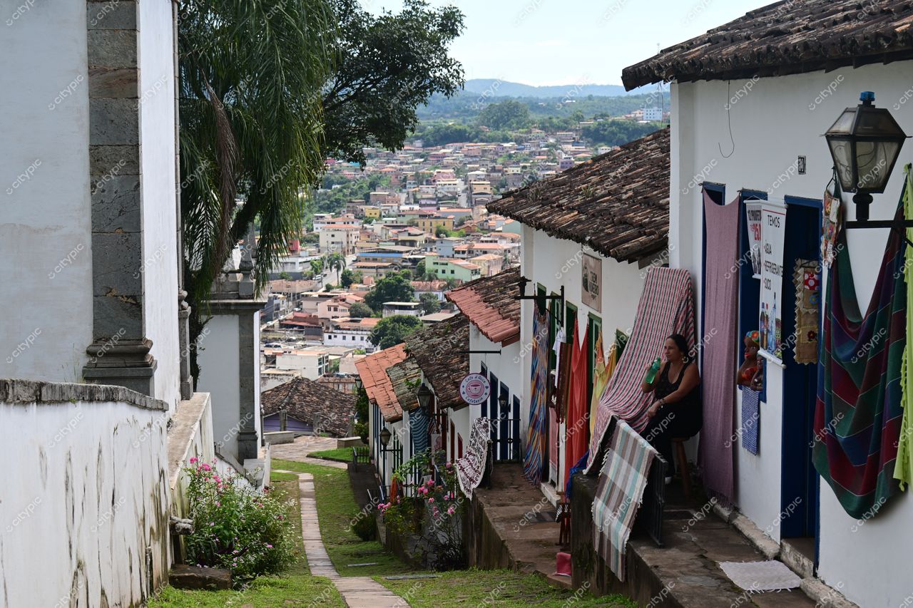 Congonhas, Minas Gerais: Rua encantadora com casas coloniais