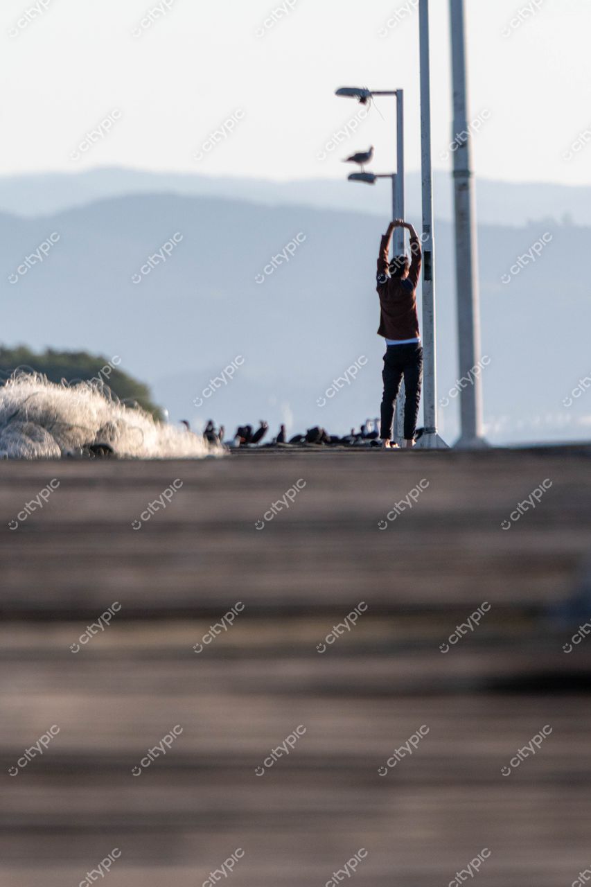 Costeira do Pirajubaé: Reflexão ao entardecer em Florianópolis, Santa Catarina, Brasil