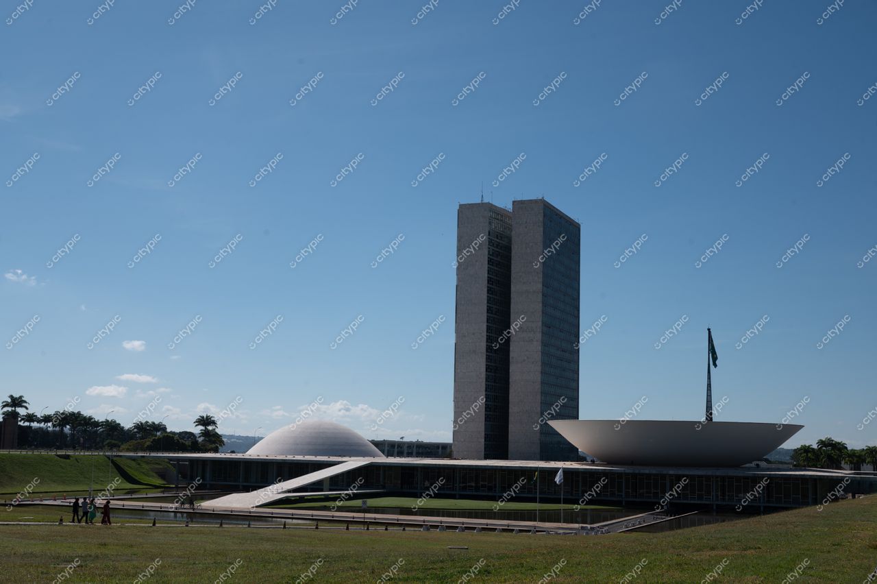 Brasília, Distrito Federal: Congresso Nacional do Brasil em destaque