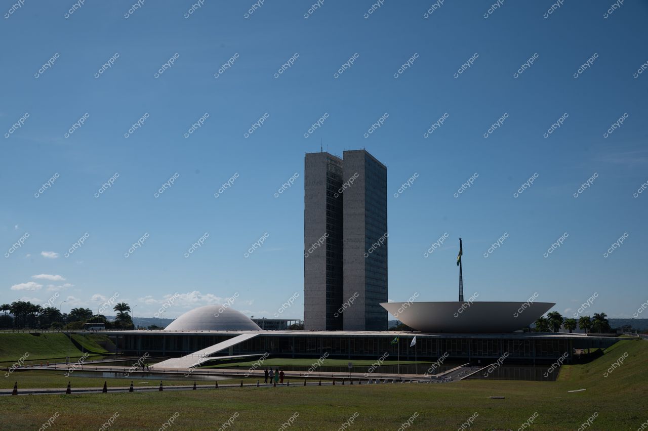 Brasília, Distrito Federal: O imponente Congresso Nacional do Brasil em destaque