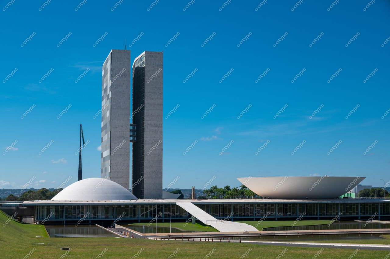 Brasília, Distrito Federal: Congresso Nacional do Brasil em toda sua grandiosidade e importância