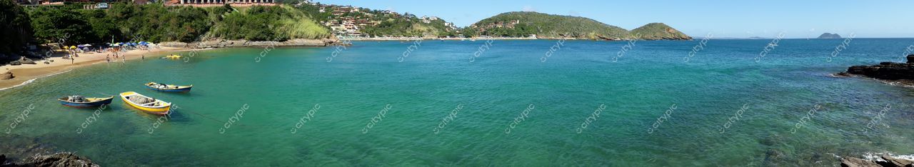 Búzios, Rio de Janeiro: Vista panorâmica paradisíaca da costa tropical