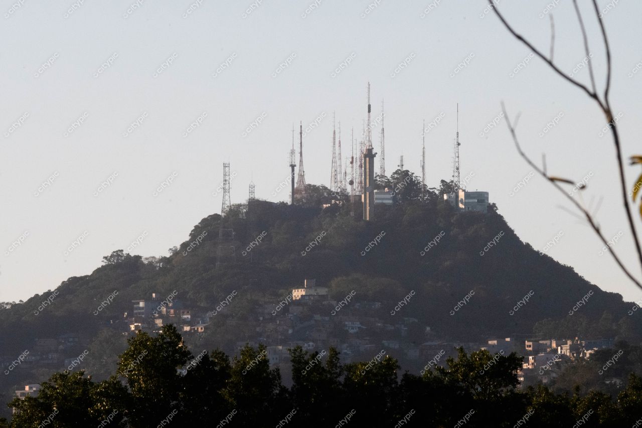 Morro das Antenas: Vista panorâmica de Centro, Florianópolis, Santa Catarina, Brasil