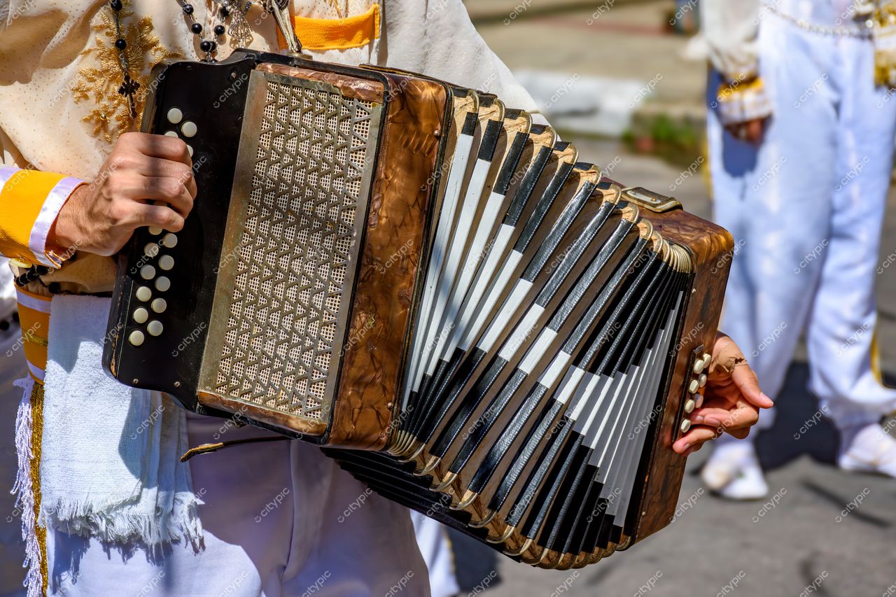 Acordeonista em Celebração Urbana: Belo Horizonte, Minas Gerais, Brasil