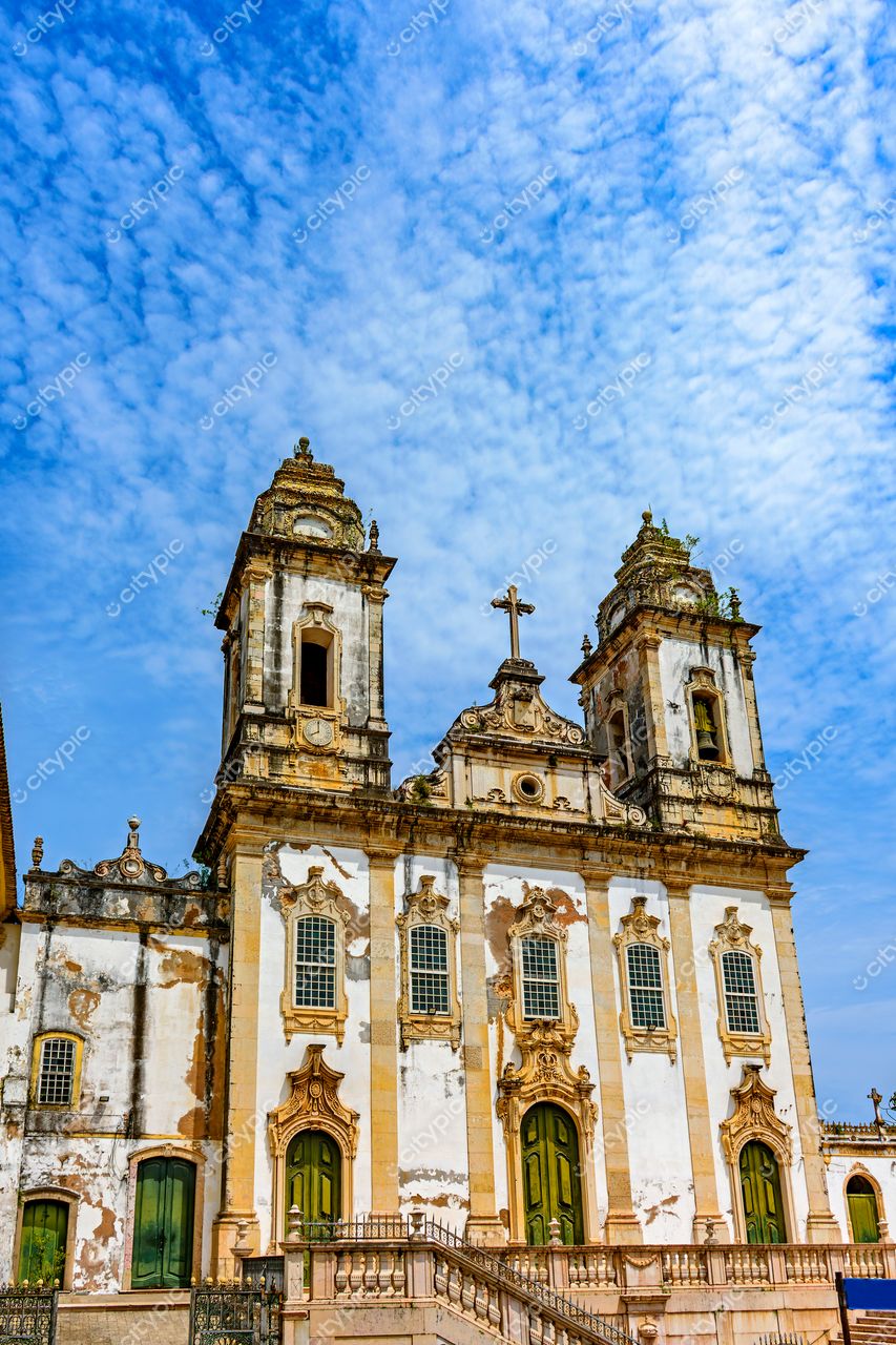 Igreja Colonial no Pelourinho: Salvador, Bahia, Brasil