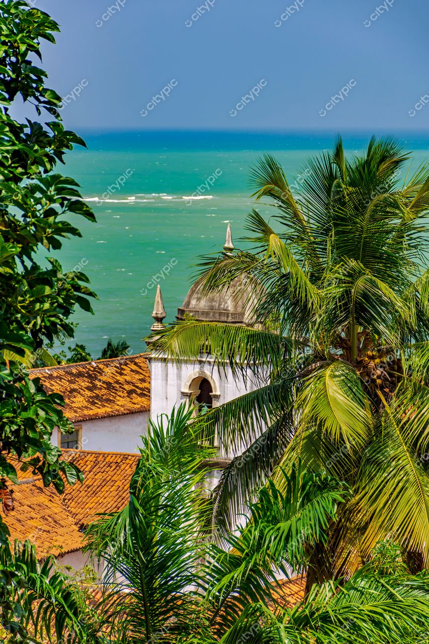 Olinda, Pernambuco, Brasil: Vista panorâmica tropical da cidade histórica