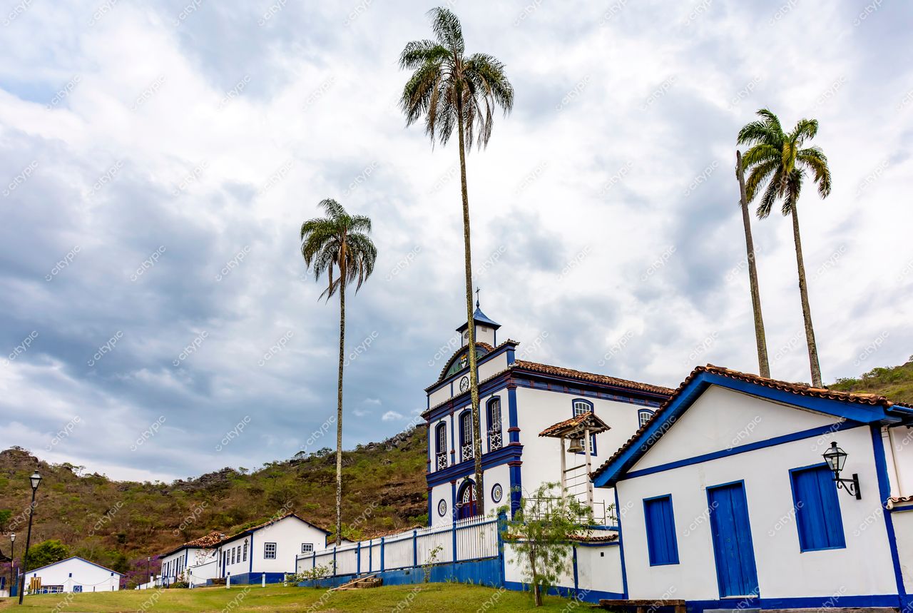 Diamantina, Minas Gerais: Arquitetura colonial encantadora em azul e branco
