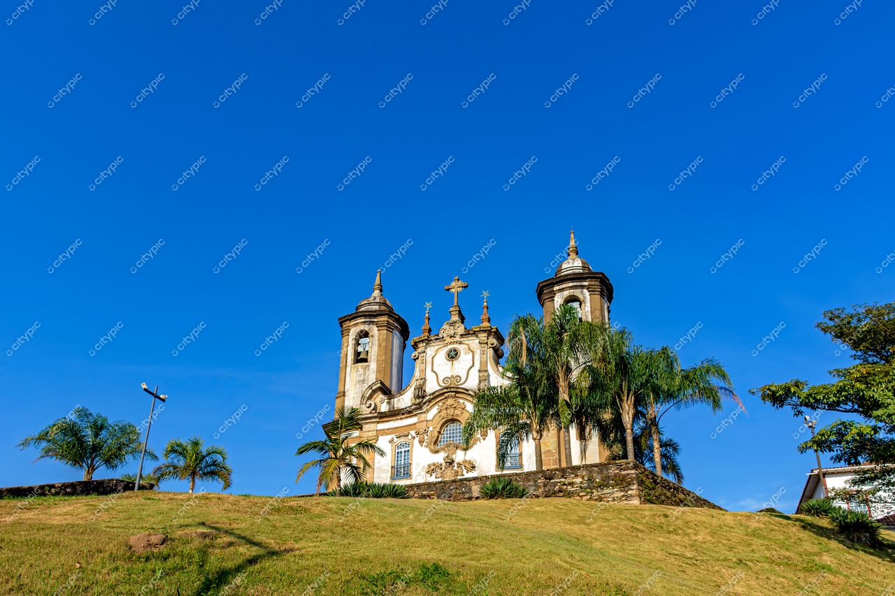 Ouro Preto, Minas Gerais: Igreja de São Francisco de Assis em um dia ensolarado