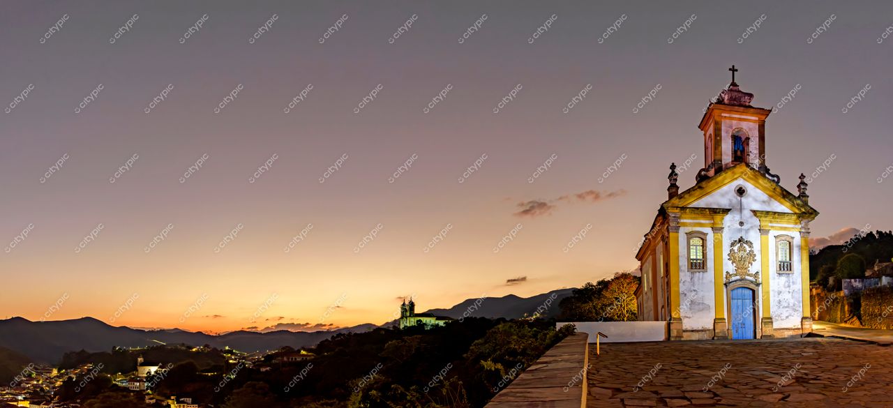 Ouro Preto, Minas Gerais: Encantadora paisagem ao entardecer
