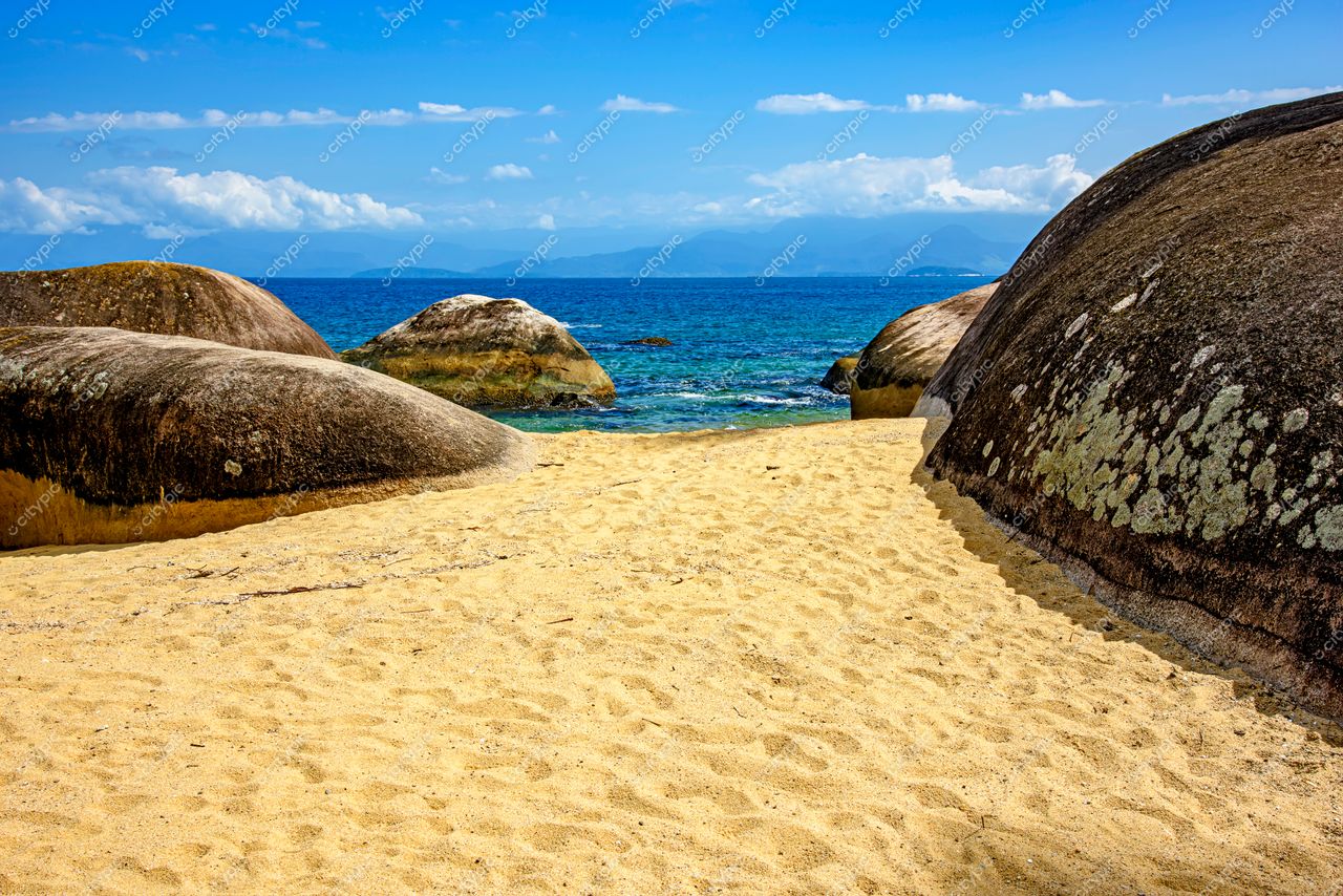 Ilha Grande, Angra dos Reis: Paisagem idílica de uma praia paradisíaca
