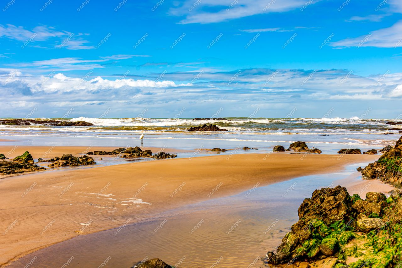 Uruçuca, Bahia: Cena de praia tranquila e bela