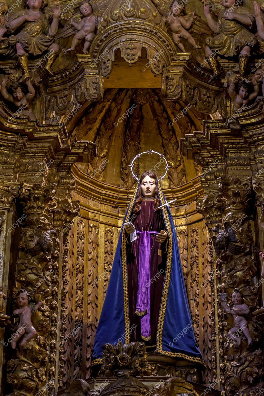 Ouro Preto, Minas Gerais: Altar Barroco de Nossa Senhora em toda sua majestade