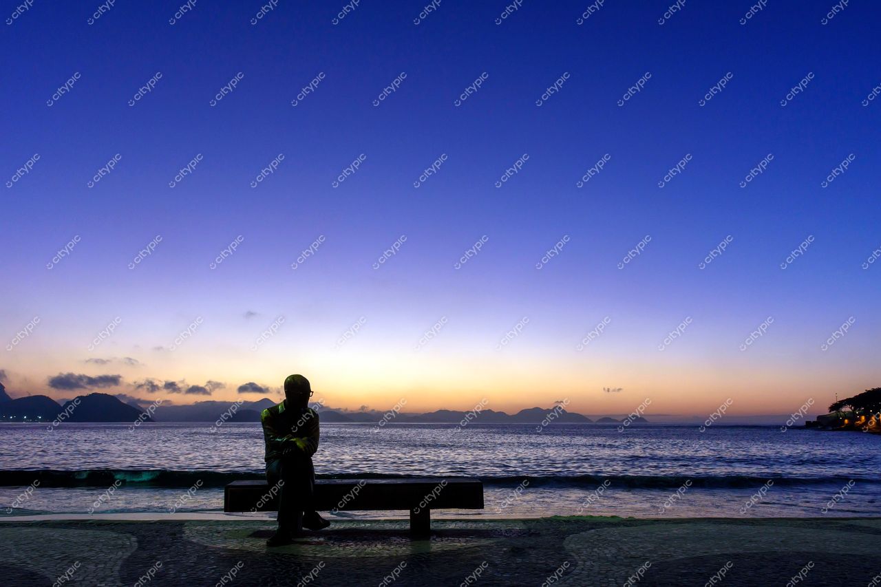 Copacabana, Rio de Janeiro: Momento sereno ao crepúsculo