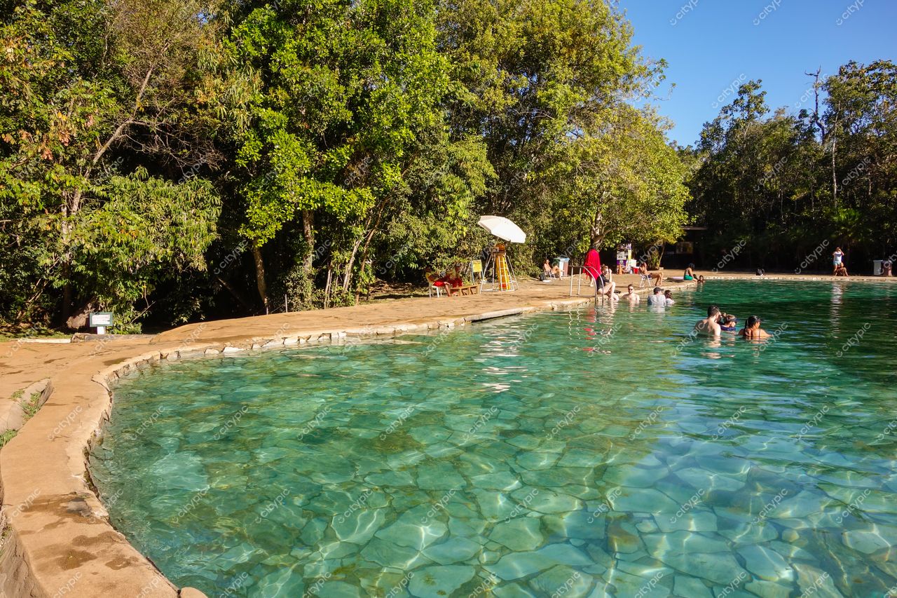 Brasília, DF: Piscina Natural em meio à exuberante vegetação – Um convite ao lazer e contemplação da natureza
