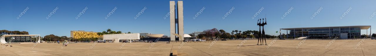 Brasília, Distrito Federal, Brasil: Panorama do Complexo Arquitetônico da Capital Brasileira